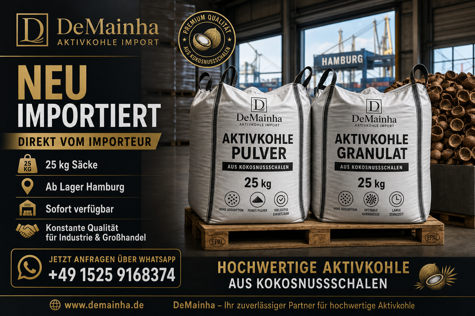 Aktivkohle Großhandel kaufen